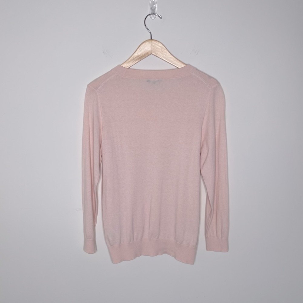 J.Crew Cotton-wool blend sweater in Mauve Pink preppy minimalist - Picture 5 of 9